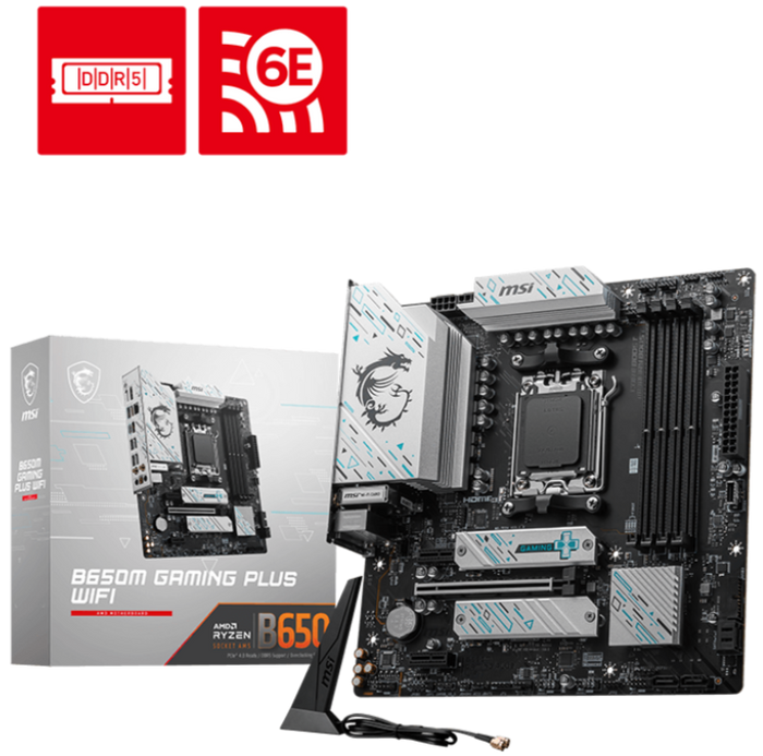 MSI B650M GAMING PLUS WIFI DDR5,Socket AM5 mATX Motherboard (MB-RB65MG