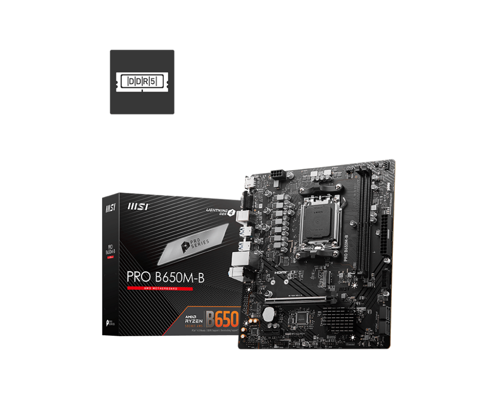 MSI PRO B650M-B DDR5,Socket AM5 mATX Motherboard (MB-RB65MB)
