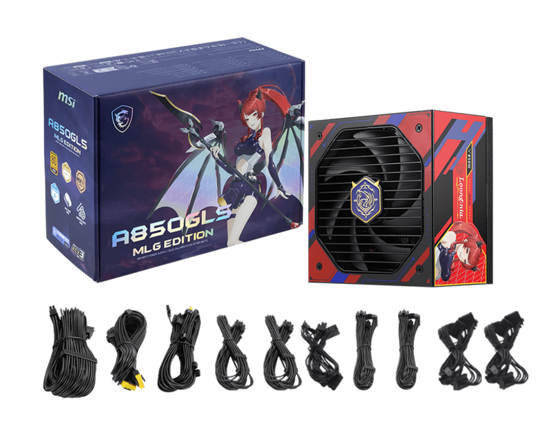 MSI 850W A850GLS MLG 魔龍姬 EDITION 80 PLUS Gold Power Supply (PS-MAA85M5) *需要牛箱水板卡一起購買