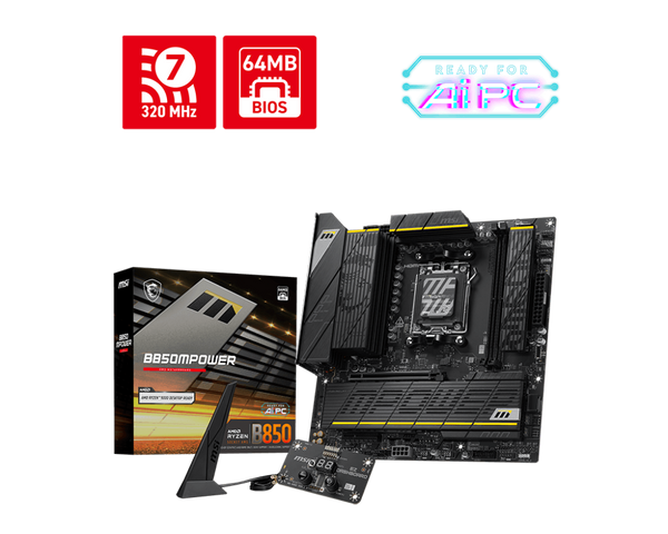 MSI B850MPOWER DDR5,Socket AM5 mATX Motherboard (MB-RB85MPR)