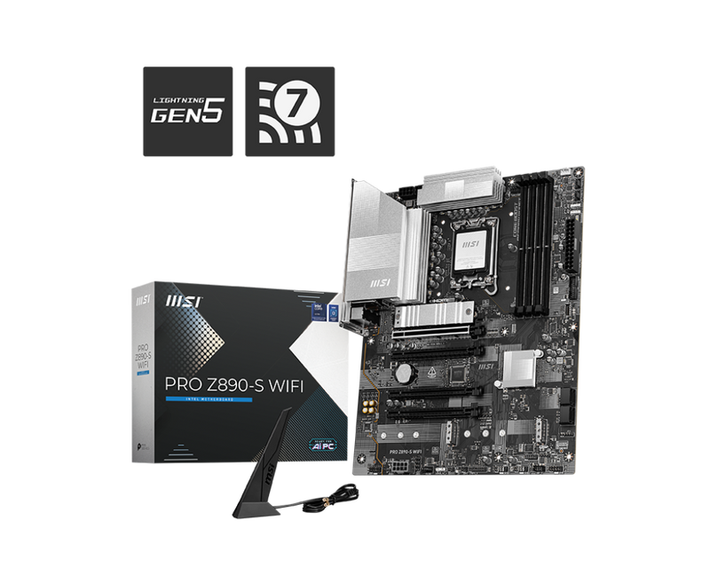 MSI PRO Z890-S WIFI DDR5,LGA 1851 ATX Motherboard (MB-MZ89SW)