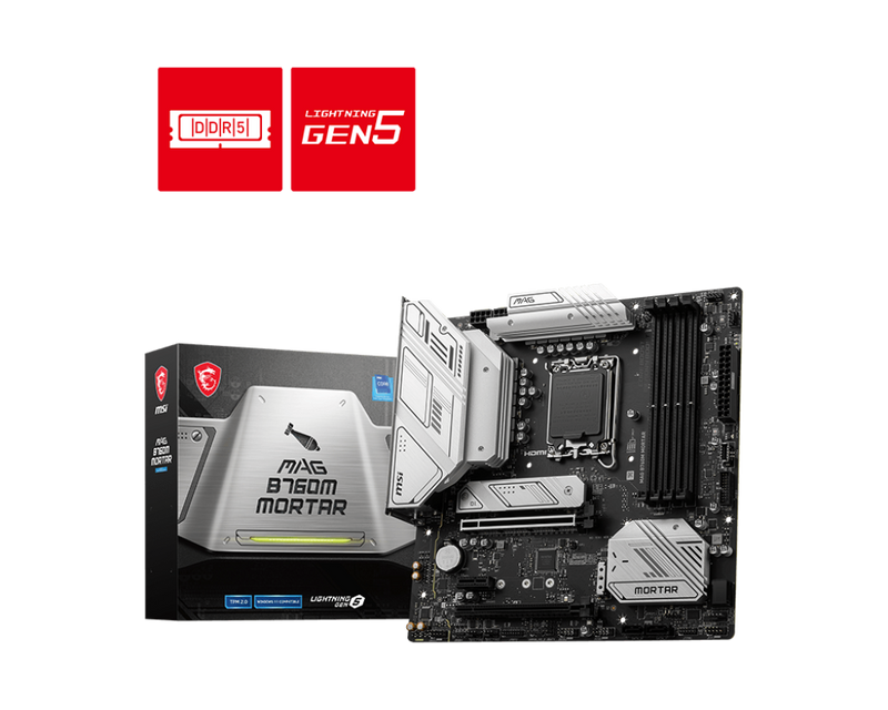 MSI MAG B760M MORTAR DDR5,LGA 1700 mATX Motherboard