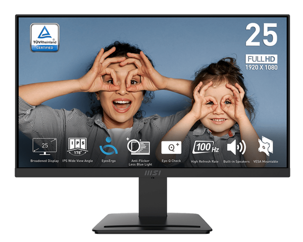 MSI 24.5" Pro MP253P 100Hz FHD IPS (16:9) Monitor (MO-MP253P) 