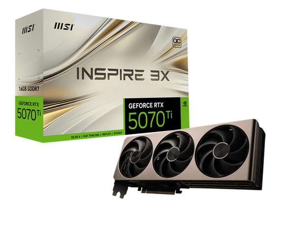MSI GeForce RTX 5070 Ti INSPIRE 3X 16GB GDDR7 (DI-N507TI1)