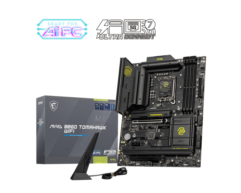 MSI MAG B860 TOMAHAWK WIFI DDR5,LGA 1851 ATX Motherboard (MB-MB86TW)