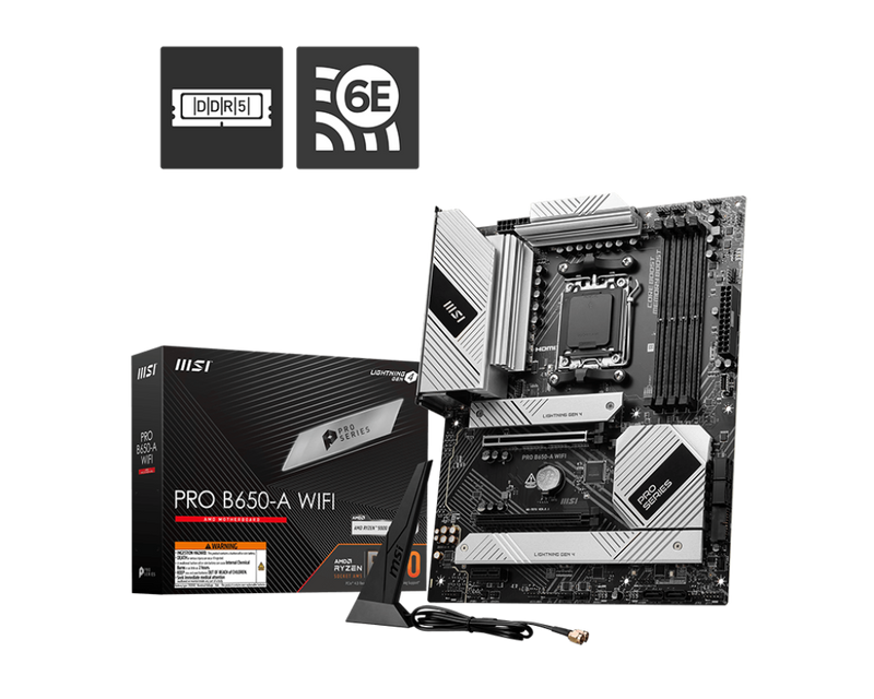 MSI PRO B650-A WIFI DDR5,Socket AM5 ATX Motherboard 