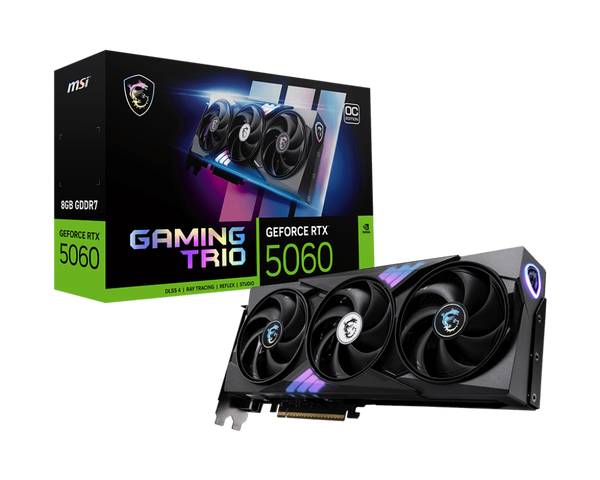 MSI GeForce Series RTX 5060 GAMING TRIO OC 8GB GDDR7 (DI-N5060L8)