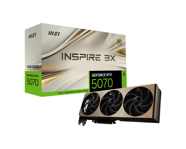 MSI GeForce Series RTX 5070 INSPIRE 3X OC 12GB GDDR7 (DI-N5070I1)
