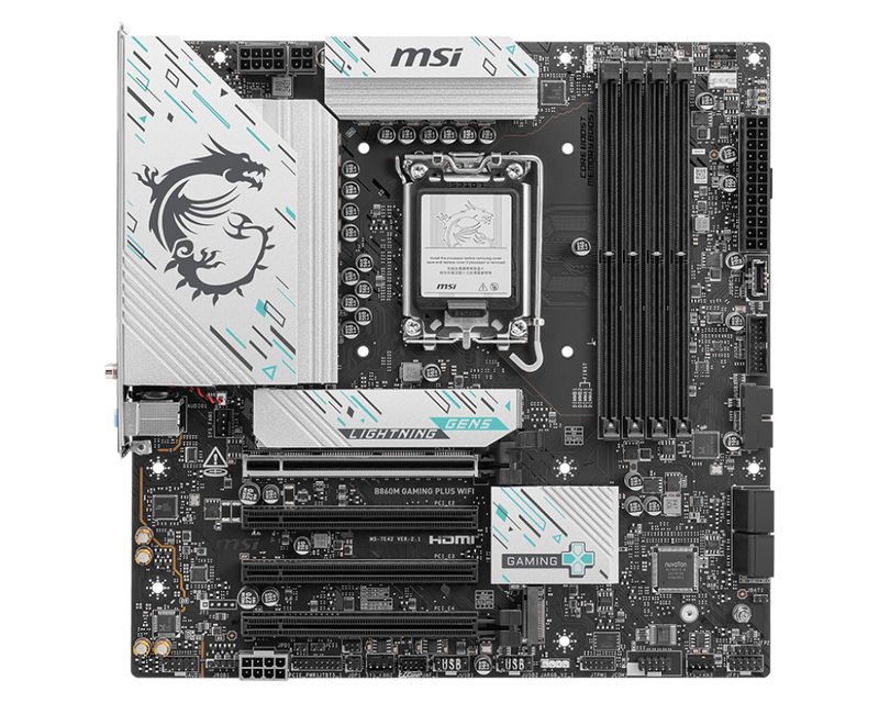 MSI B860M GAMING PLUS WIFI DDR5,LGA 1851 mATX Motherboard (MB-MB86MG+)