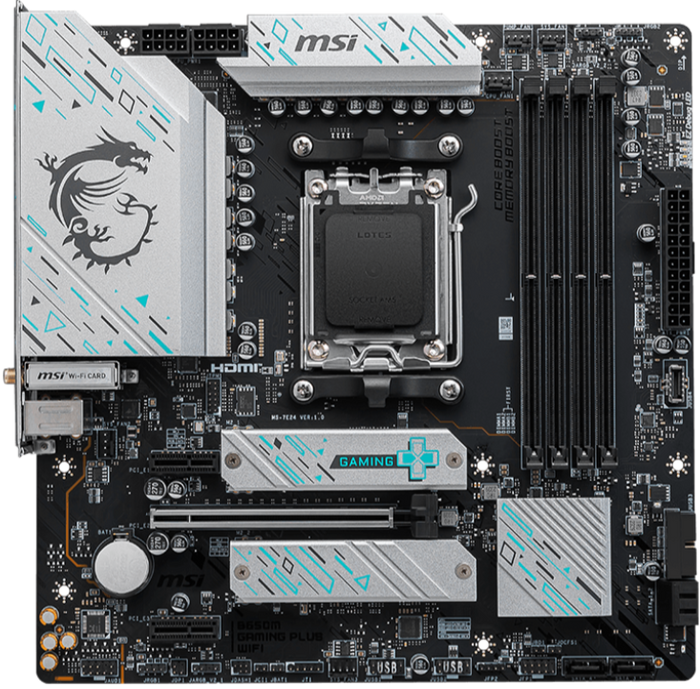 MSI B650M GAMING PLUS WIFI DDR5,Socket AM5 mATX Motherboard (MB-RB65MG