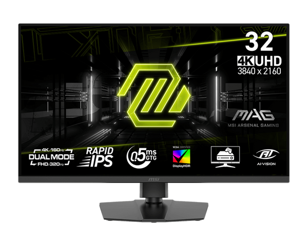[最新產品] MSI 31.5" MAG 322URDF E16 4K UHD 雙模式 FHD 320Hz / UHD 160Hz Rapid IPS (16:9) 雙模式電競顯示器 MO-MA322UD