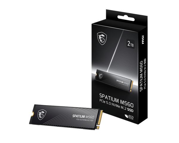 MSI 1TB SPATIUM M560 Pro PCIe 5.0 NVMe M.2 SSD HD-M5601T