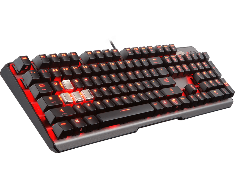 【熱賣中】MSI VIGOR GK60 CHERRY青軸紅色背光機械式鍵盤 (KB-MGK6CT)