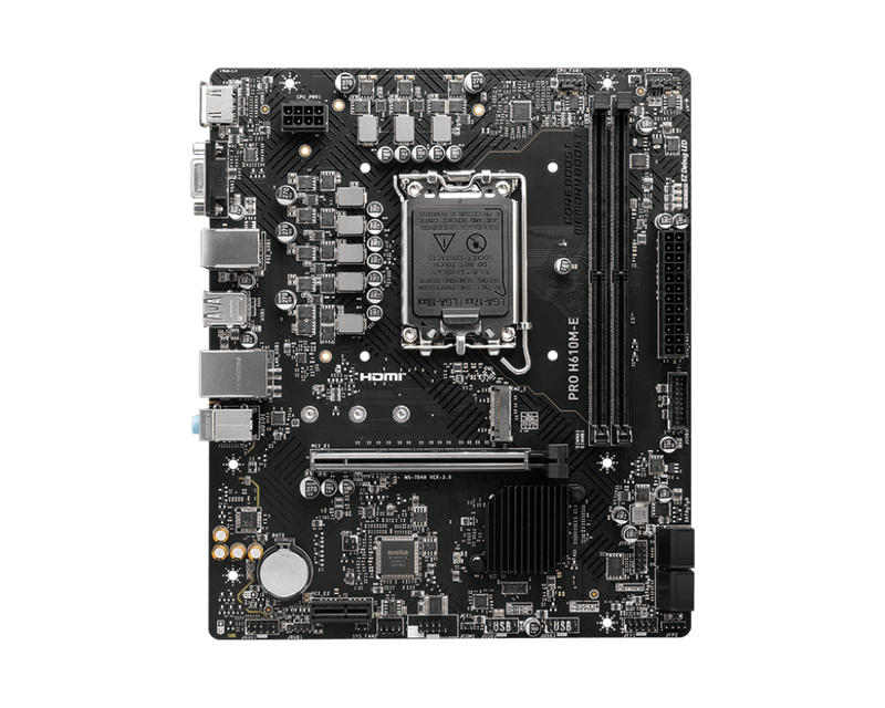 MSI PRO H610M-E DDR5,LGA 1700 mATX Motherboard