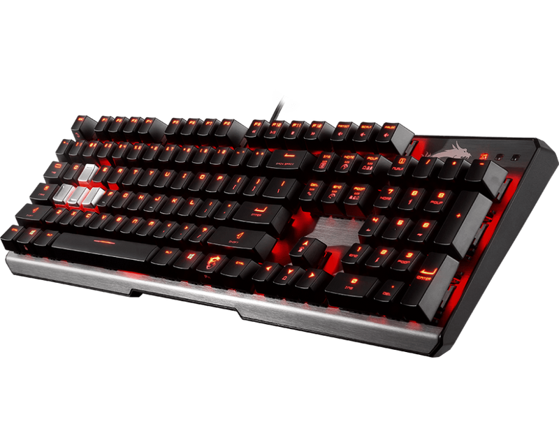【熱賣中】MSI VIGOR GK60 CHERRY青軸紅色背光機械式鍵盤 (KB-MGK6CT)