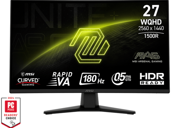 [Latest Product] MSI 27" MAG274CQF 180Hz 2K QHD VA (16:9) Curved Gaming Monitor (MO-MA27CQF)