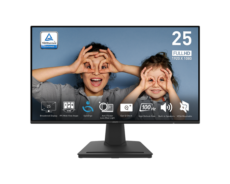MSI 24.5" Pro MP252 100Hz FHD IPS (16:9) 顯示器 (MO-MP252)