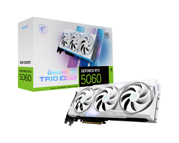 MSI GeForce Series RTX 5060 GAMING TRIO OC WHITE 8GB GDDR7 (DI-N5060M8)
