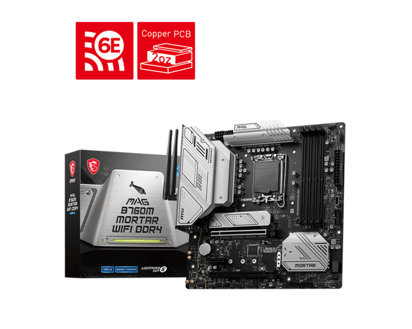 MSI MAG B760M MORTAR WIFI DDR4,LGA 1700 mATX Motherboard