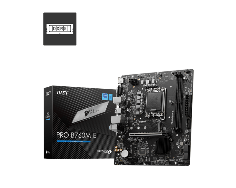 MSI PRO B760M-E DDR5,LGA 1700 mATX Motherboard