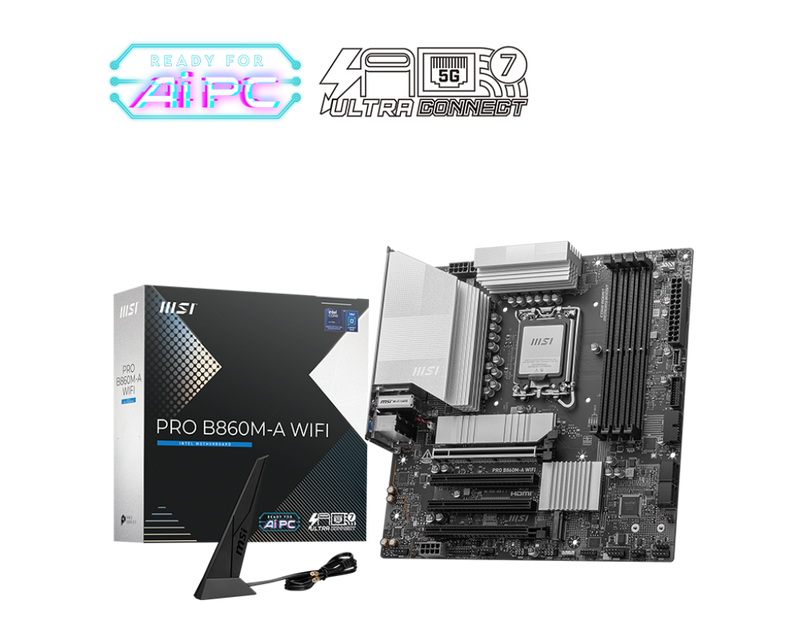 MSI PRO B860M-A WIFI DDR5,LGA 1851 mATX Motherboard (MB-MB86MAW)