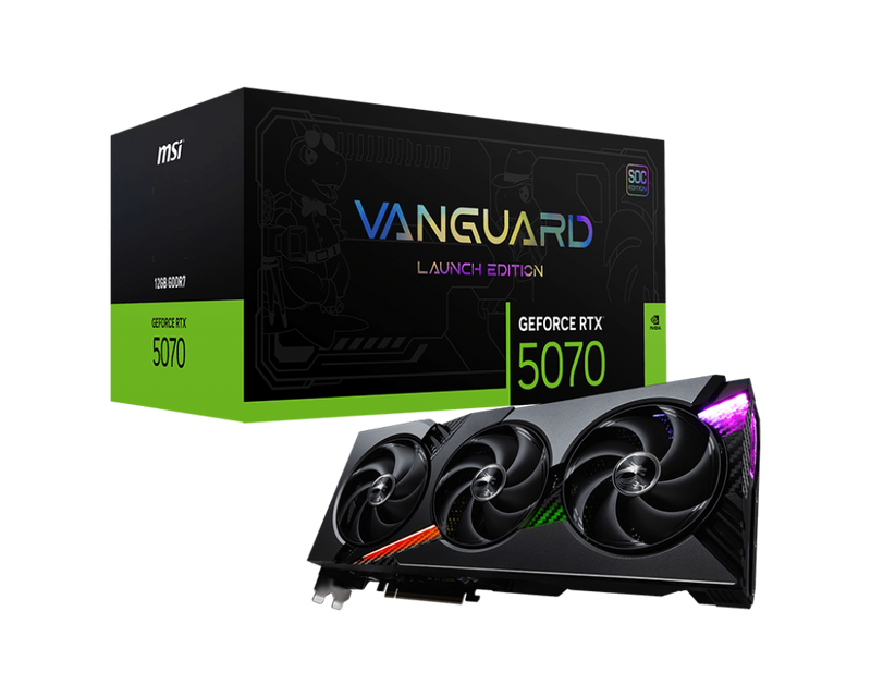 MSI GeForce Series RTX 5070 VANGUARD SOC LAUNCH EDITION 12GB GDDR7 (DI-N5070V1)