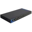 Linksys LGS116P-AP 16-Port Business Desktop  Unmanaged Gigabit PoE+ Switch (5 year)