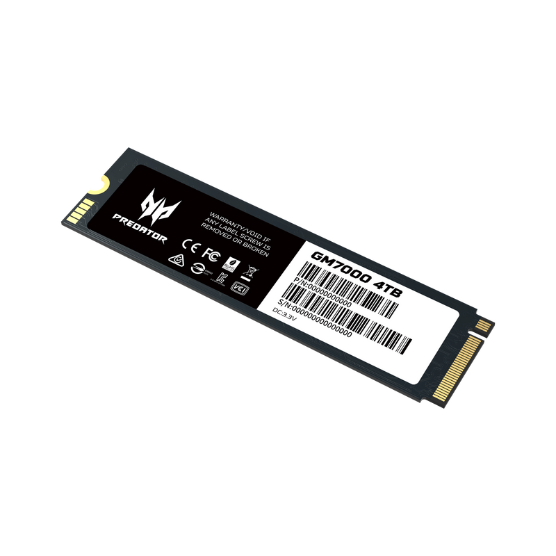 Acer Predator 4TB GM7000 BL.9BWWR.107 M.2 2280 PCIe Gen4 x4 SSD 送原廠Heatsink (HD-AGM704T)