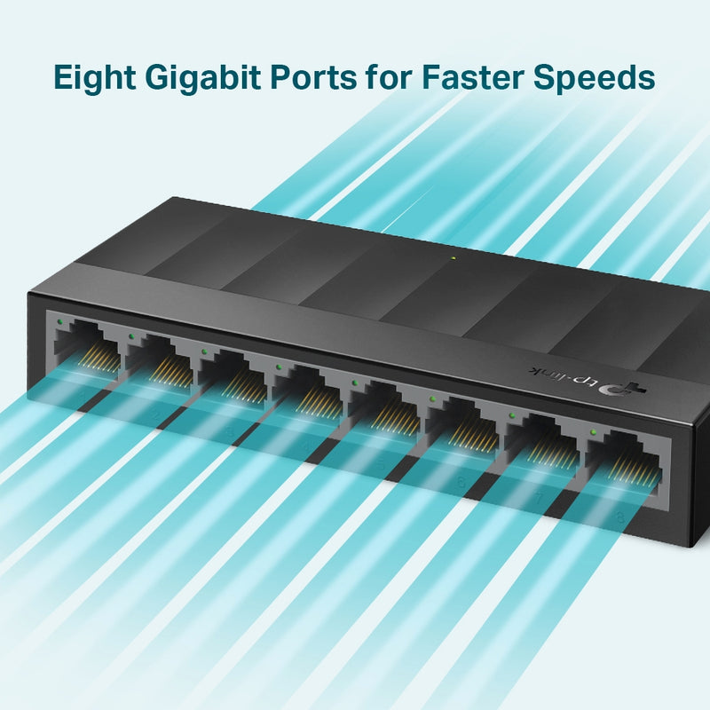 TP-Link LS1008G LiteWave 8-Port Gigabit Desktop Plastic Switch