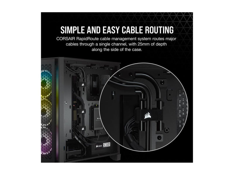 CORSAIR 4000D AIRFLOW Black Black Tempered Glass ATX Case CC-9011200-WW 