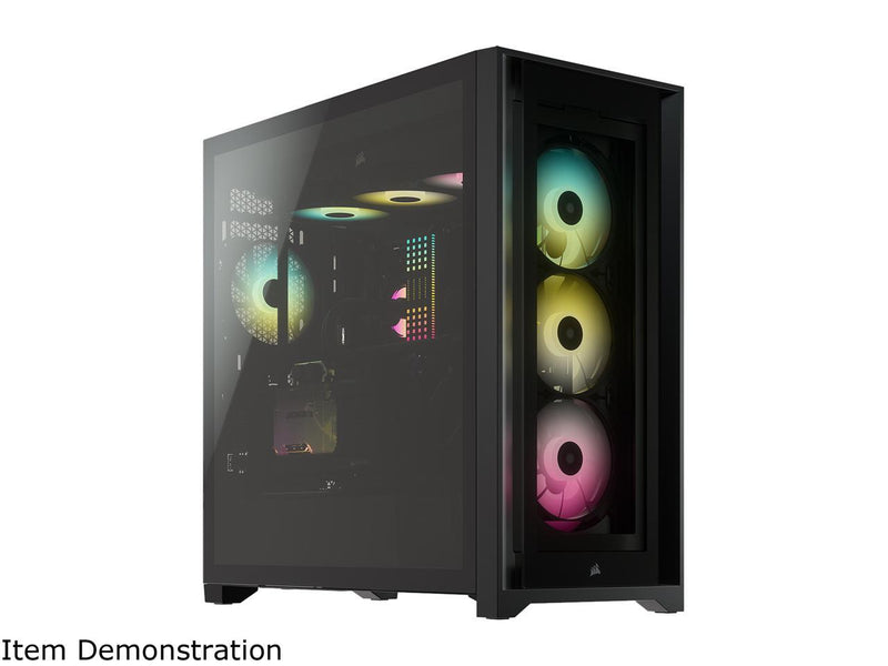 CORSAIR iCUE 5000X RGB Black Black Tempered Glass ATX Case CC-9011212-WW