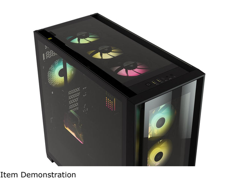 CORSAIR iCUE 5000X RGB Black Black Tempered Glass ATX Case CC-9011212-WW