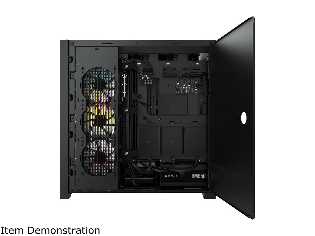 CORSAIR iCUE 5000X RGB Black Black Tempered Glass ATX Case