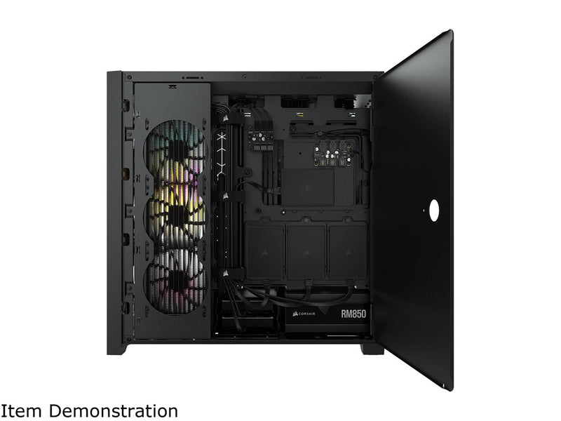 CORSAIR iCUE 5000X RGB Black Black Tempered Glass ATX Case CC-9011212-WW