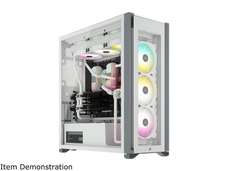 CORSAIR iCUE 7000X RGB White 白色 Tempered Glass ATX Case CC-9011227-WW