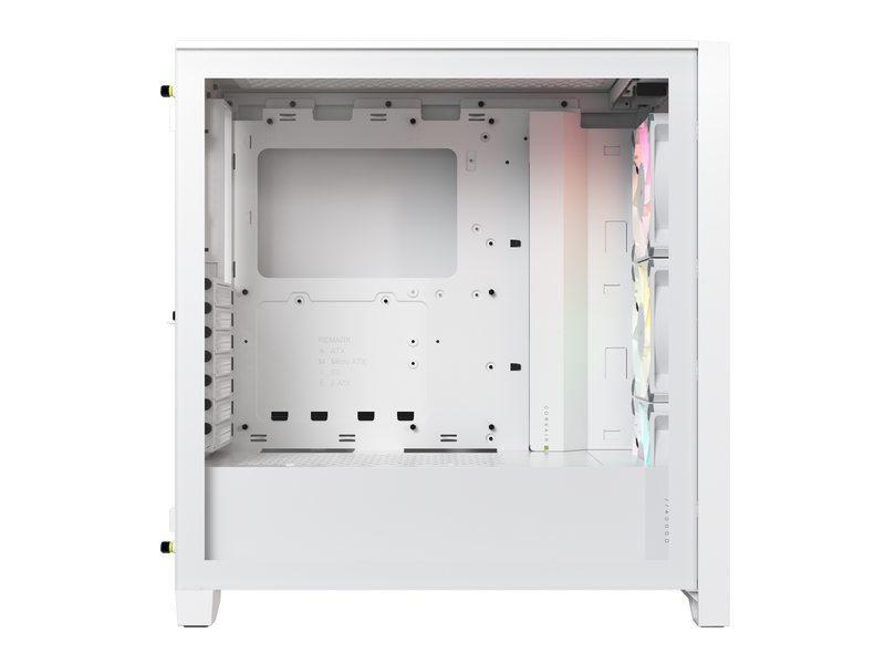 CORSAIR iCUE 4000D RGB AIRFLOW Mid-Tower Case White with 3x AF120 RGB ELITE Fans (CC-9011241-WW) 