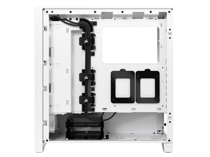 CORSAIR iCUE 4000D RGB AIRFLOW Mid-Tower Case White with 3x AF120 RGB ELITE Fans (CC-9011241-WW) 