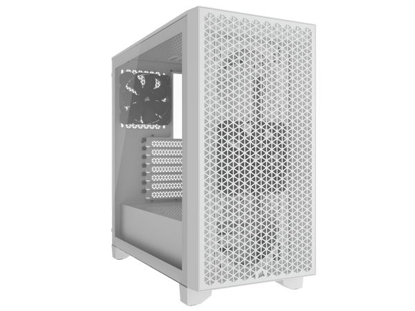 CORSAIR 3000D AIRFLOW White White Mid-Tower PC Case CC-9011252-WW