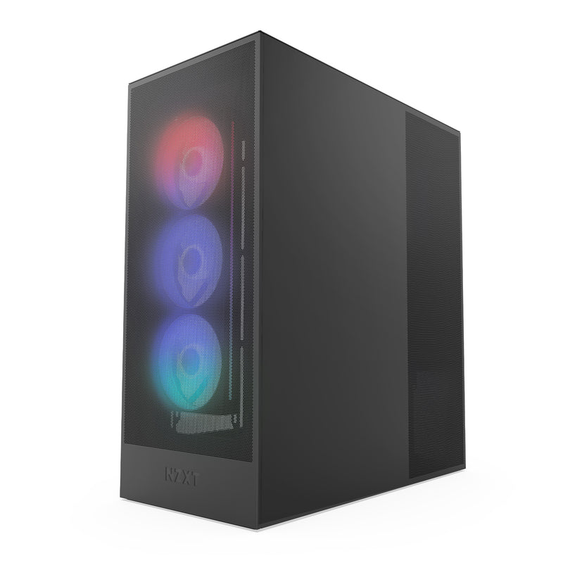 NZXT H7 FLOW RGB (2024) Matte Black Tempered Glass ATX Case CM-H72FB-R1 