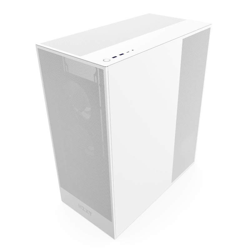 NZXT H7 FLOW RGB (2024) Matte White Tempered Glass ATX Case CM-H72FW-R1 