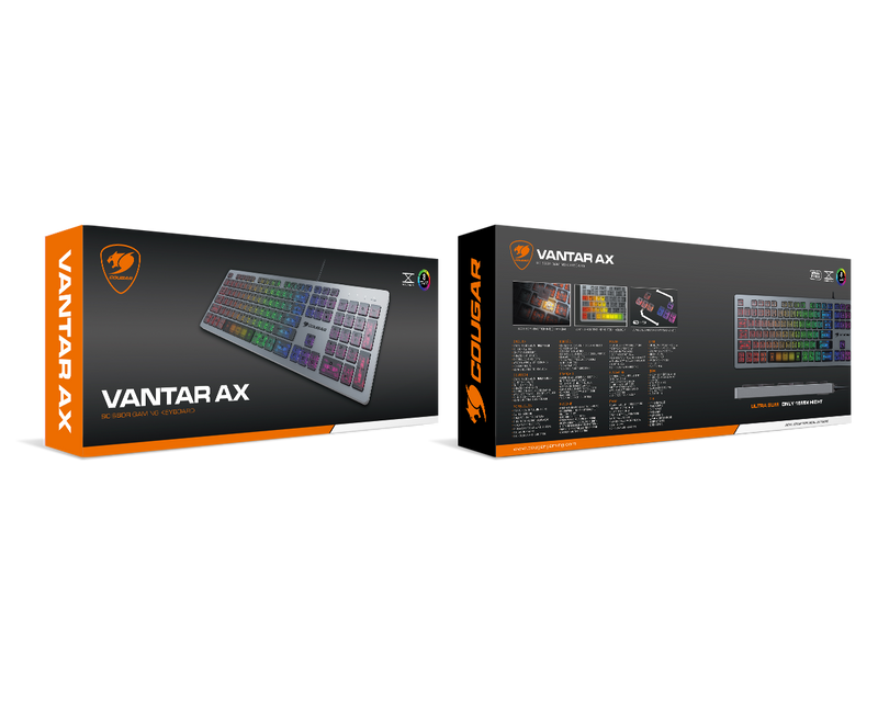 Cougar Vantar AX Aluminum RGB Scissor-Switch all-aluminum CNC scissor-foot RGB keyboard 