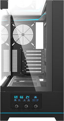 darkFlash DY450 Pro Black 黑色 玻璃(連頂部)全景 ATX Case 支援背插式主機板 (附前置控制顯示屏) (CA-DY450B)