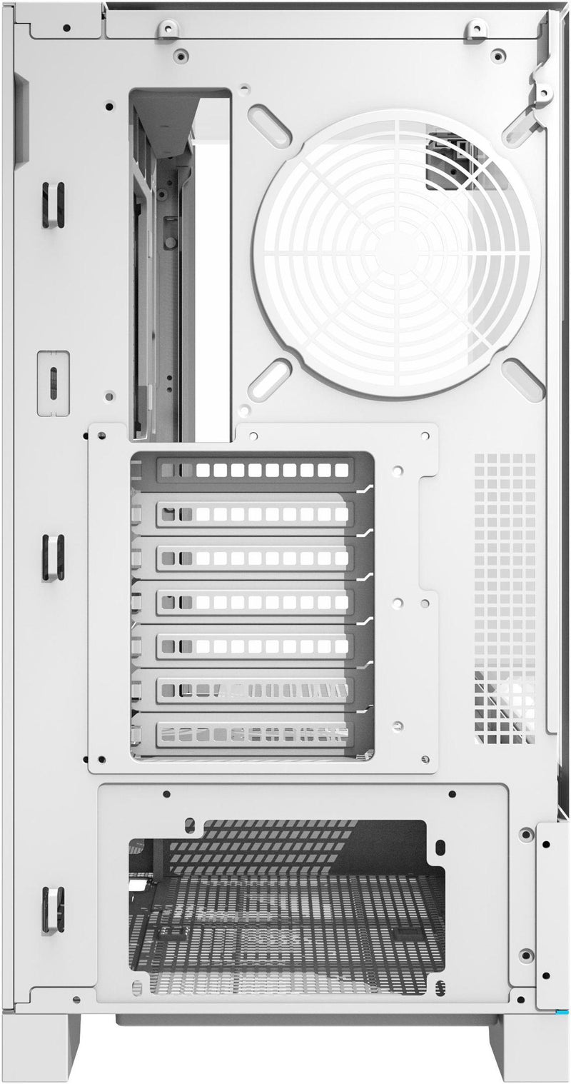 darkFlash DY450 Pro White 白色 玻璃(連頂部)全景 ATX Case 支援背插式主機板 (附前置控制顯示屏) (CA-DY450W)
