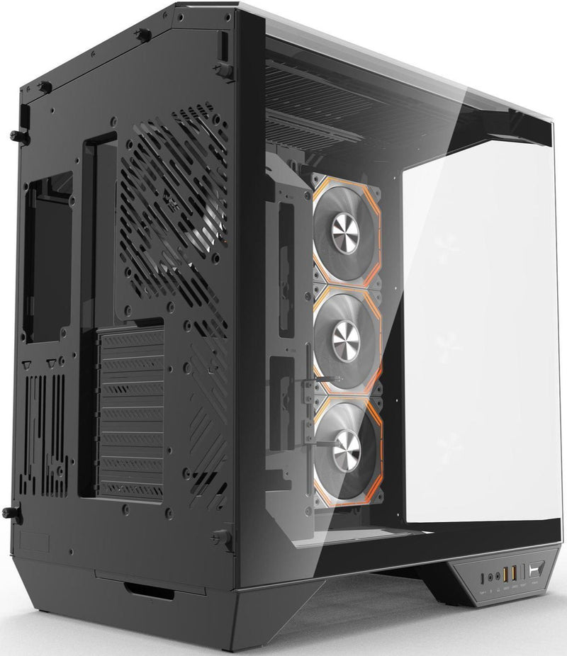 darkFlash DY470 Black black glass panoramic ATX Case supports back-plug motherboard (with 3 ARGB fans) (CA-DY470B) 