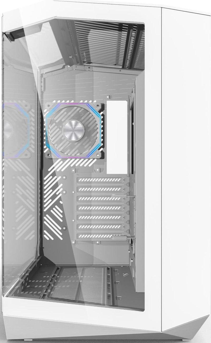 darkFlash DY470 White white glass panoramic ATX Case supports back-plug motherboard (with 3 ARGB fans) (CA-DY470W) 