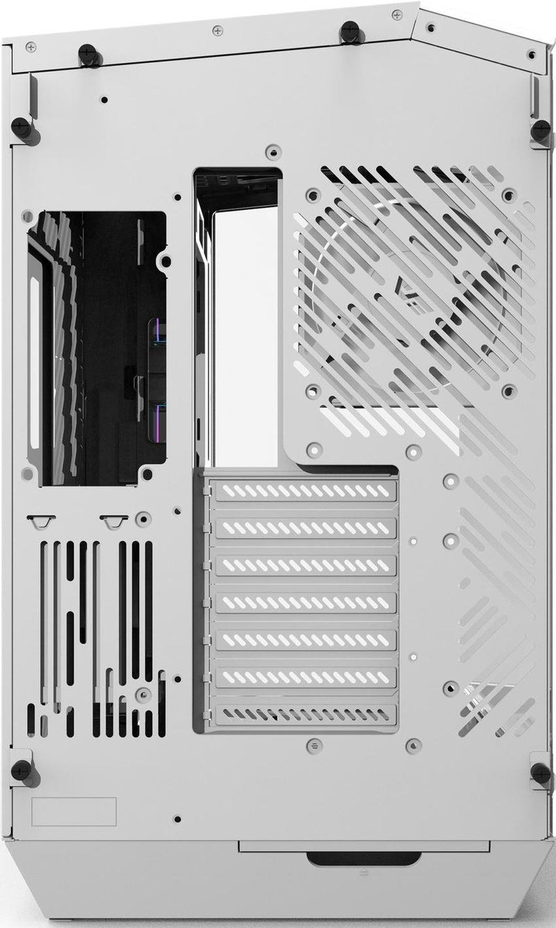 darkFlash DY470 White white glass panoramic ATX Case supports back-plug motherboard (with 3 ARGB fans) (CA-DY470W) 