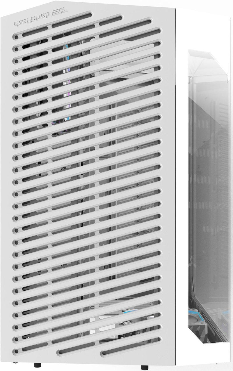 darkFlash DY470 White white glass panoramic ATX Case supports back-plug motherboard (with 3 ARGB fans) (CA-DY470W) 