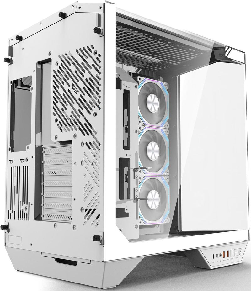 darkFlash DY470 White white glass panoramic ATX Case supports back-plug motherboard (with 3 ARGB fans) (CA-DY470W) 