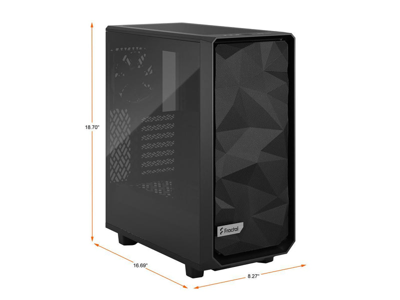 Fractal Design Meshify 2 Compact Light Black Tempered Glass ATX Case FD-C-MES2C-03