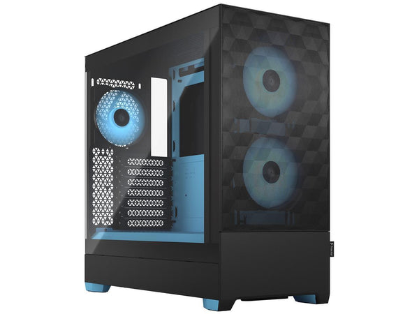 Fractal Design Pop Air RGB Black Cyan Core Black Blue Tempered Glass ATX Case FD-C-POR1A-02 